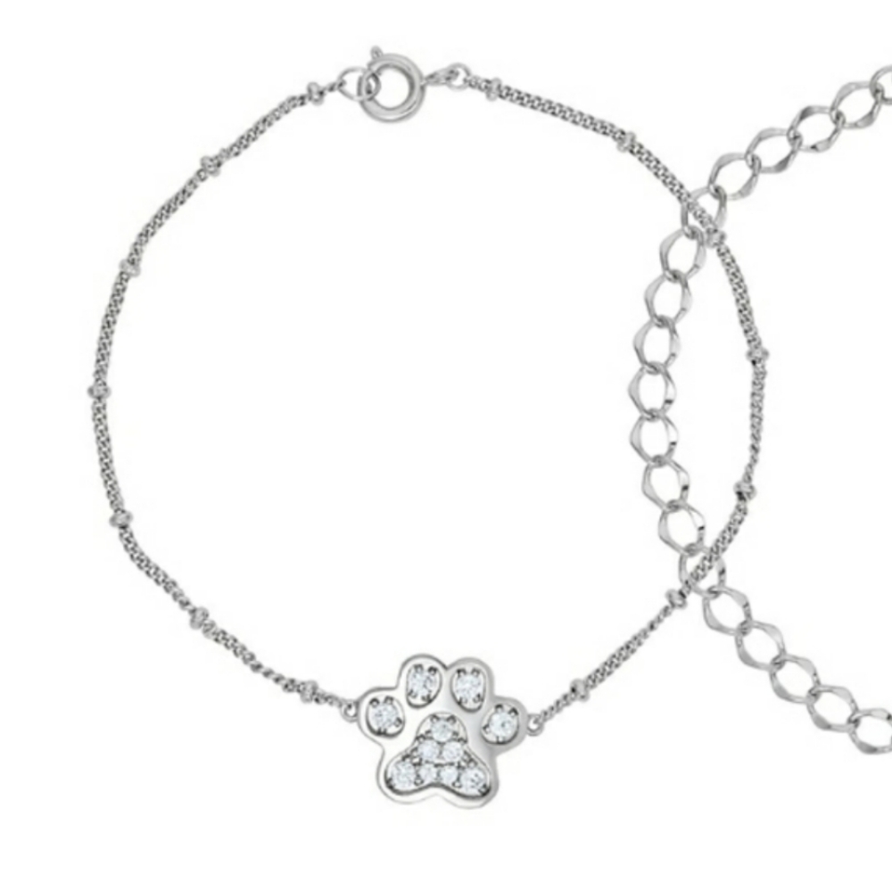 Sarafina Crystal Dog Paw Bracelet Set NEW - Picture 2 of 5